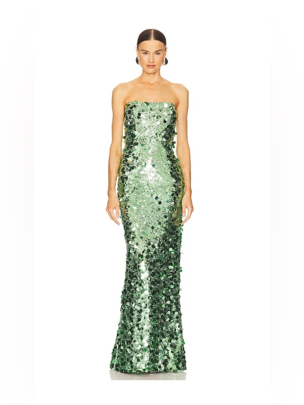New Bronx and Banco Farah Strapless Gown Green Size XL